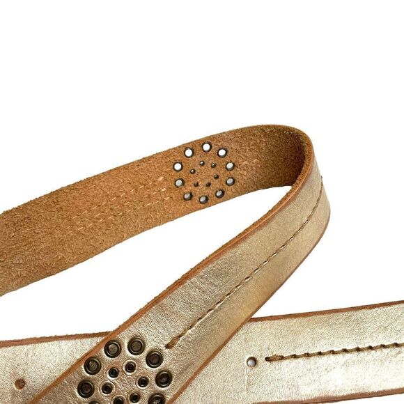 AE American Eagle leather studded belt sz‎ M western boho - Picture 3 of 8